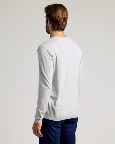 Dressy Crew Neck Sweater - Heather Gray