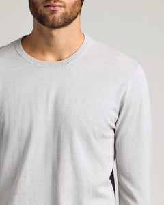 True ClassicHeather Gray & Fiord Dressy Crew Neck Sweater 2-Pack on model torso.