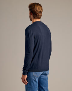 True ClassicNavy Dressy Crew Neck Sweater