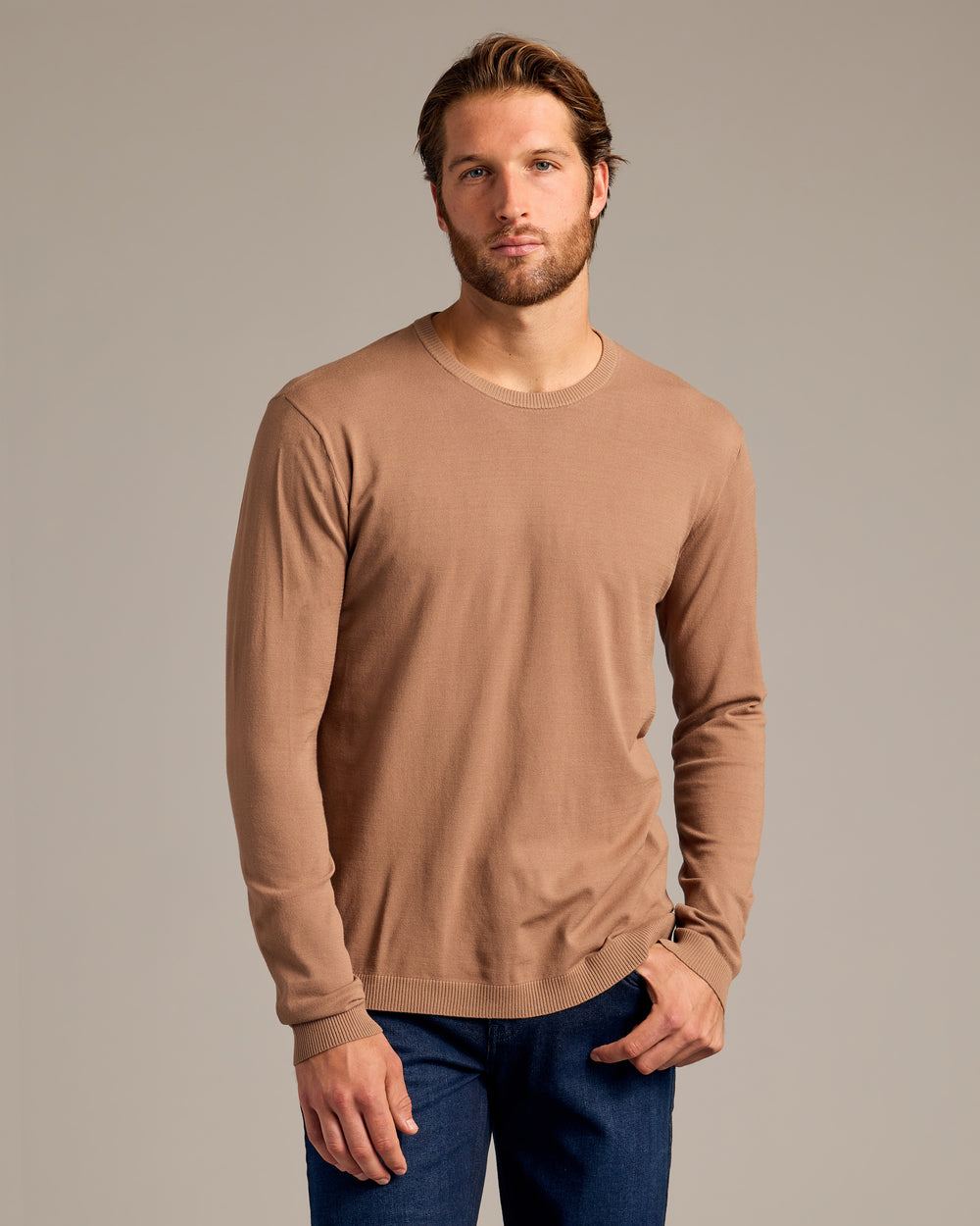 Truffle & Heather Gray Crew Neck Sweater 2-Pack