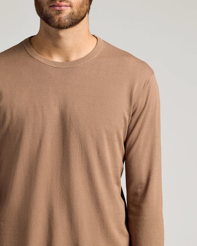 Dressy Crew Neck Sweater - Truffle