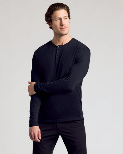 All Black Classic Henley 6-Pack