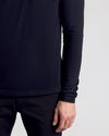 All Black Classic Henley 3-Pack, fitted black shirt and pants.