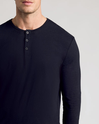 All Black Classic Henley 3-Pack