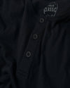All Black Classic Henley 3-Pack showing button placket and TRUE CLASSIC label.