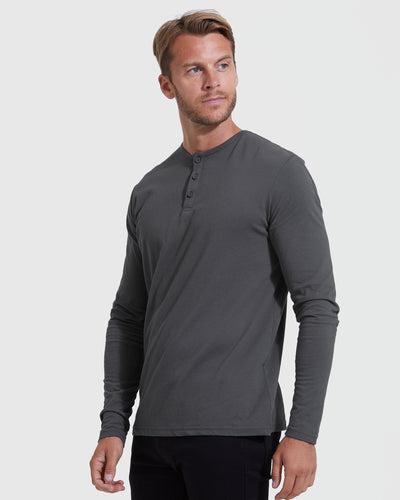 Henley manches longues classique - Carbon