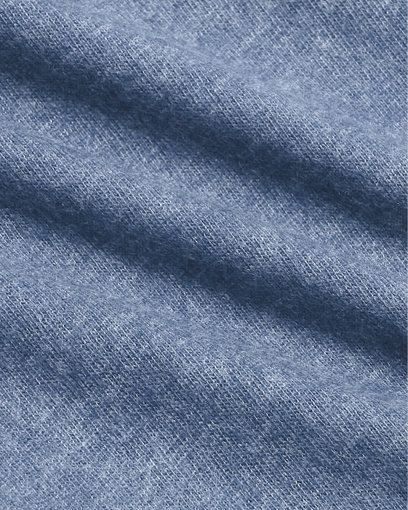 Dark Heather Vintage Navy Classic Long Sleeve Henley fabric texture close-up.