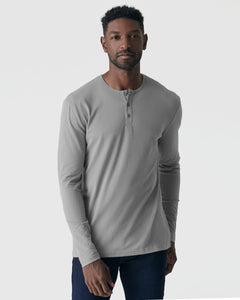 True ClassicGlacier Gray Long Sleeve Henley