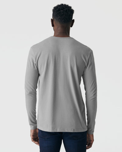Camiseta Henley clásica manga larga