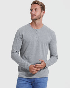 True ClassicClassic Long Sleeve Henley 3-Pack