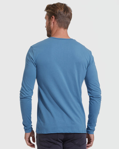 Classic Long Sleeve Henley - Indigo