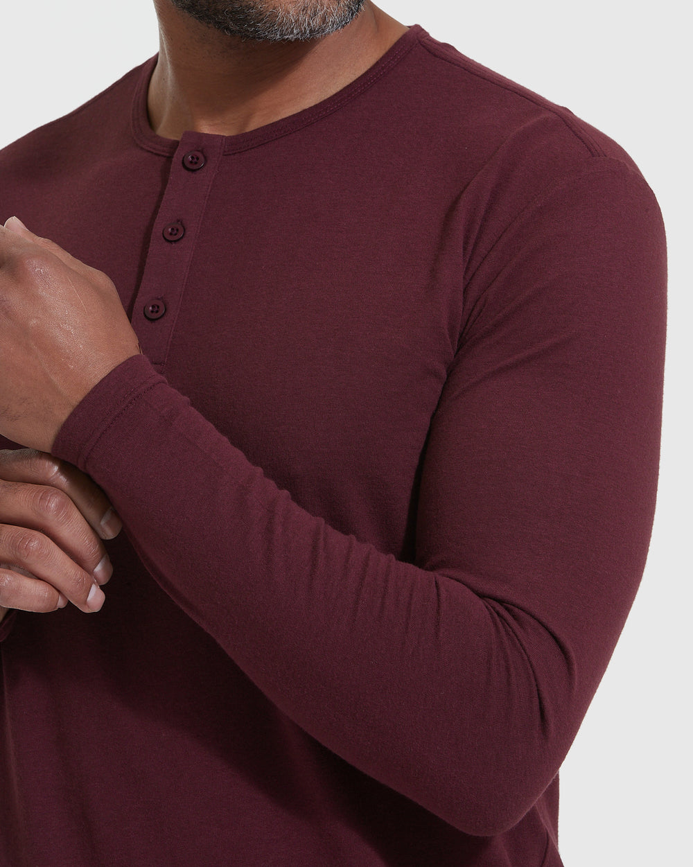 Mahogany Long Sleeve Henley