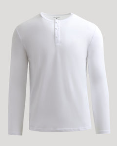 True ClassicHenley blanc à manches longues