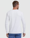 White Classic Long Sleeve Henley