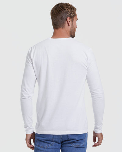 All White Classic Henley 3-Pack