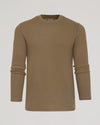 Alpaca Waffle Long Sleeve Crew Neck, waffle-knit, True Classic label.
