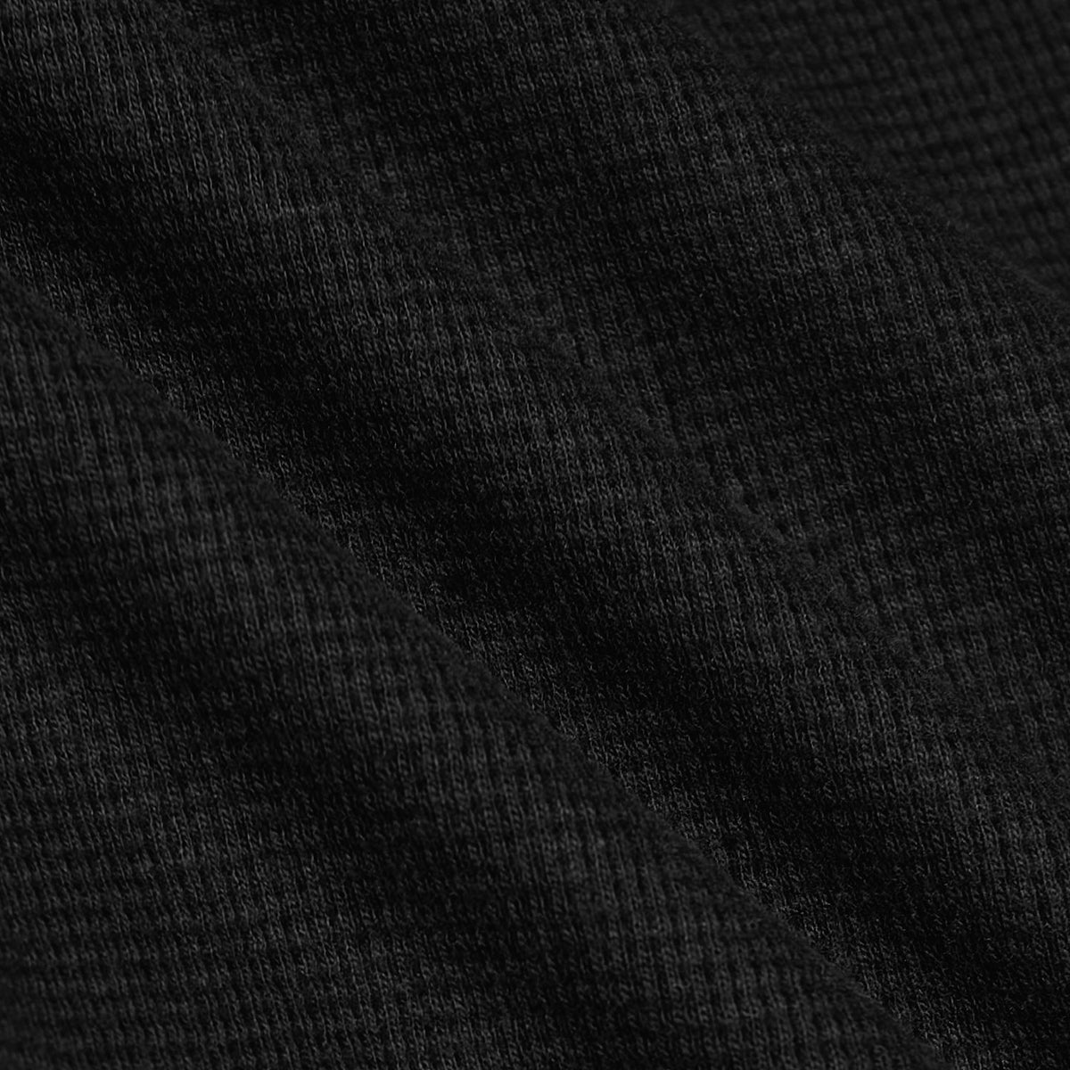 Black Waffle Long Sleeve Crew Neck 3-Pack
