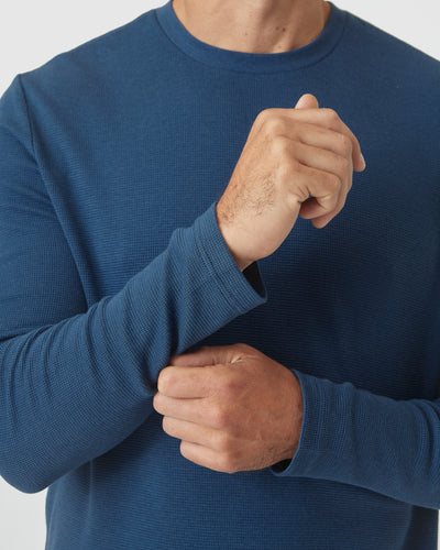 Waffle Long Sleeve Crew Neck
