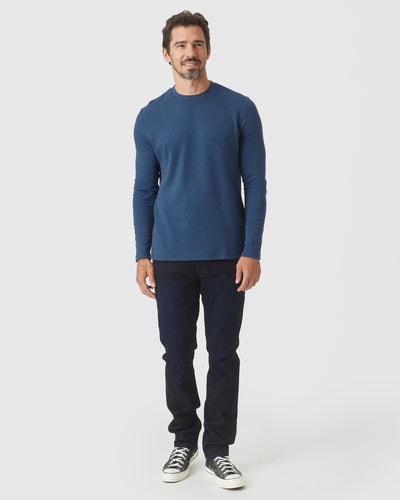 Waffle Long Sleeve Crew Neck