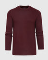 Mahogany Long Sleeve Waffle Crew, ultra-soft, textured for colder days.