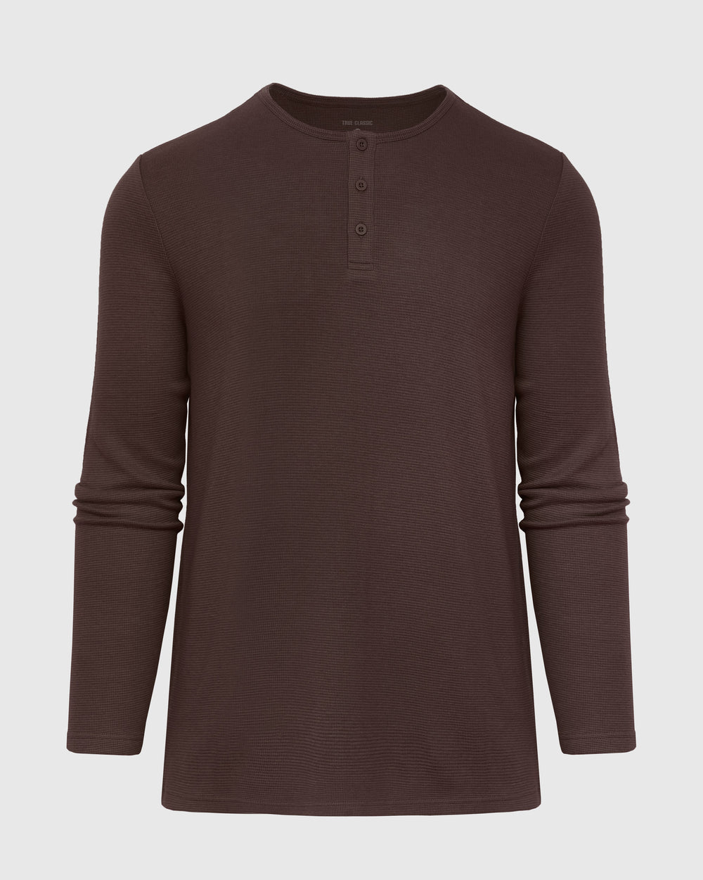 Dark Oak Waffle Long Sleeve Henley