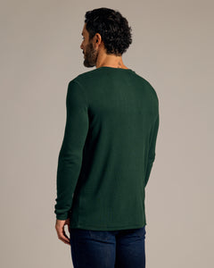 True ClassicKale Waffle Long Sleeve Henley