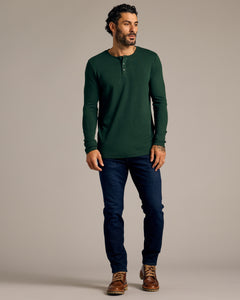 True ClassicKale Waffle Long Sleeve Henley