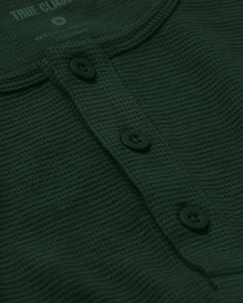 Kale Waffle Long Sleeve Henley