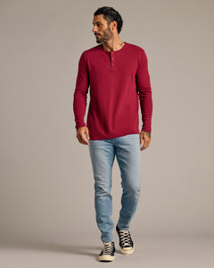 True ClassicPinot Waffle Long Sleeve Henley