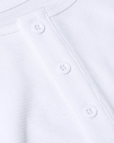 Camiseta Henley manga larga de tejido waffle