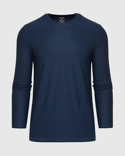 Active Long Sleeve Crew Neck - Deep Sea Blue Heather
