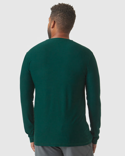 Active Long Sleeve Crew Neck - Evergreen Heather