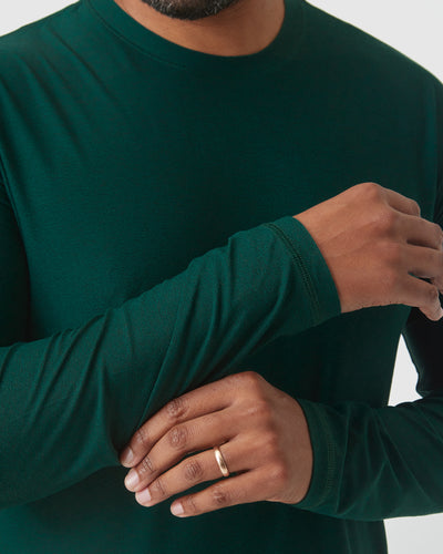 Active Long Sleeve Crew Neck - Evergreen Heather