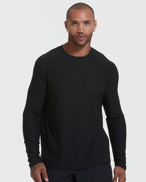 Blue Hues Active Long Sleeve Crew 3-Pack