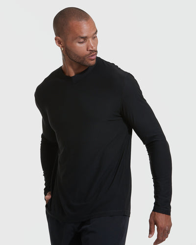 Active Long Sleeve Crew Neck - Black