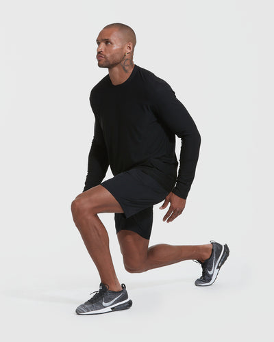 Active Long Sleeve Crew Neck - Black