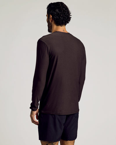 Active Long Sleeve Crew Neck - Dark Heather Cocoa