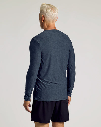 Active Long Sleeve Crew Neck - Dark Heather Fiord
