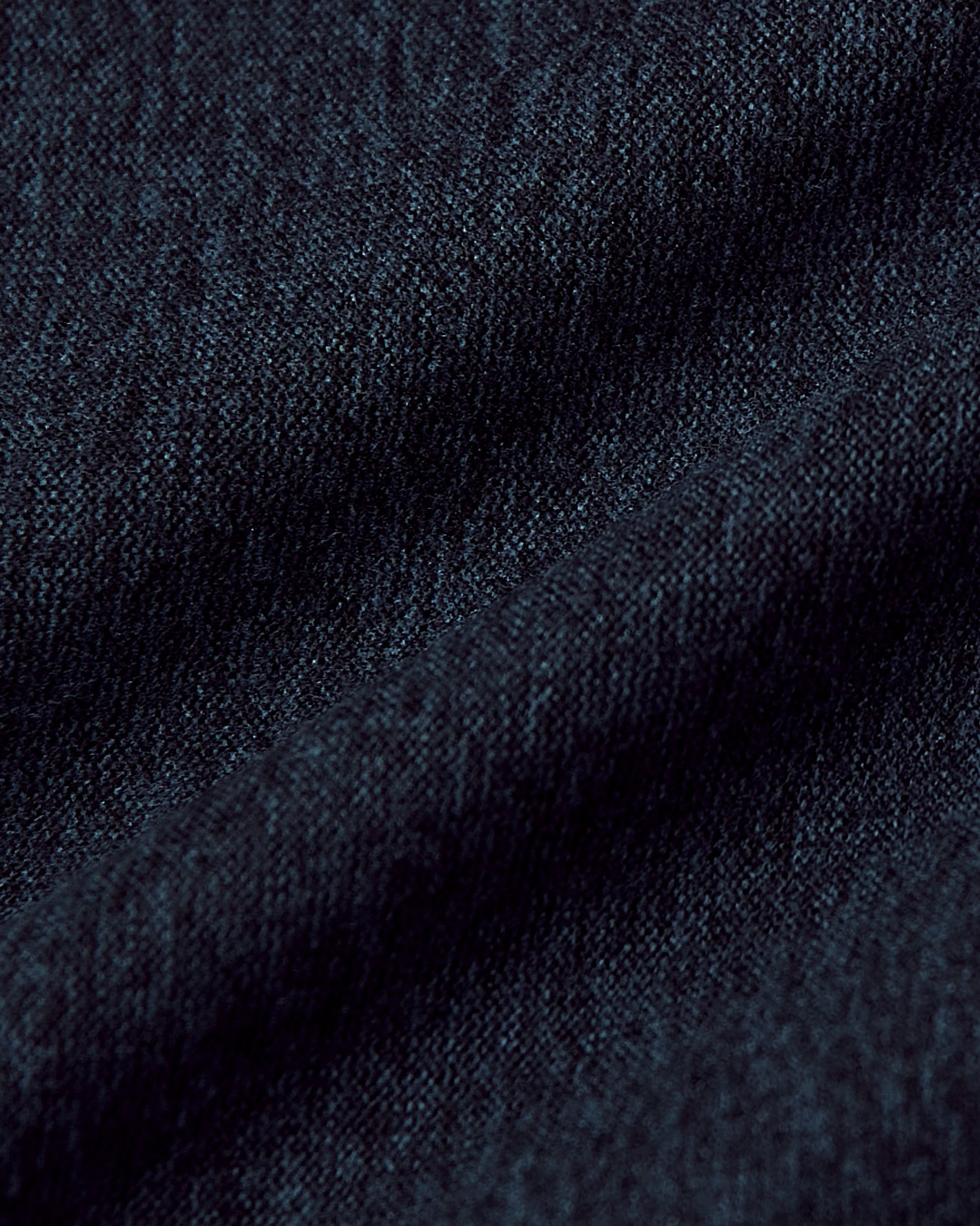 Dark Heather Fiord Active Long Sleeve Crew T-Shirt textured fabric close-up.