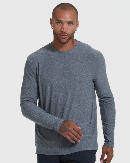 Cool Tones Active Long Sleeve Crew T-Shirt 6-Pack