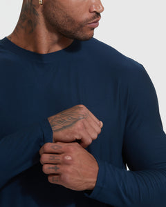 True ClassicNavy Active Long Sleeve Crew T-Shirt