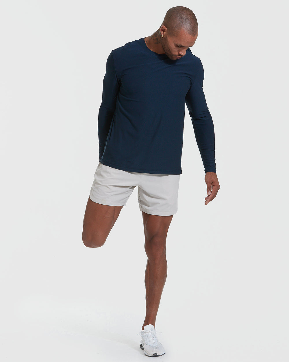 Navy Active Long Sleeve Crew T-Shirt