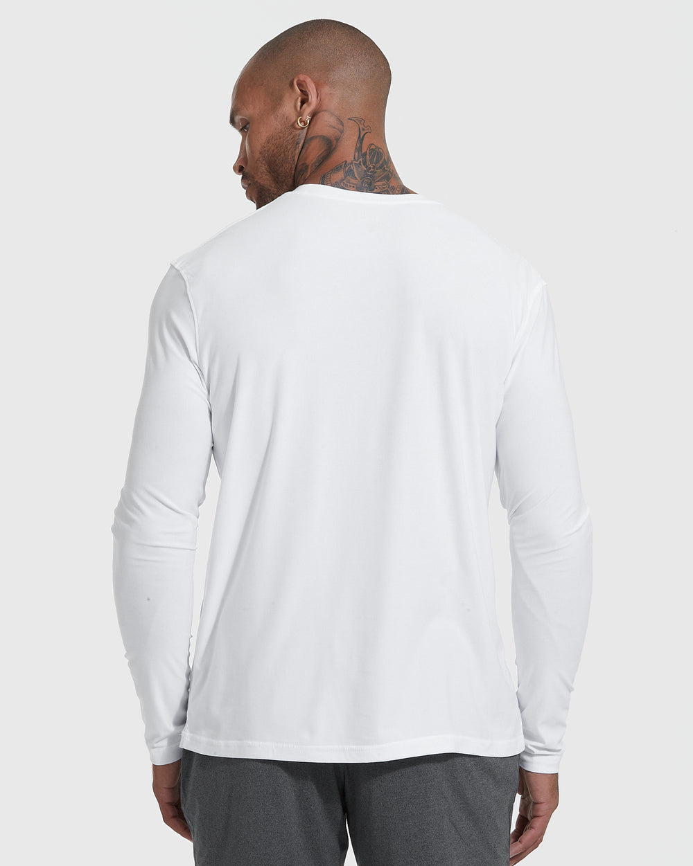 White Active Long Sleeve Crew T-Shirt