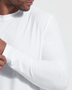 True ClassicWhite Active Long Sleeve Crew T-Shirt