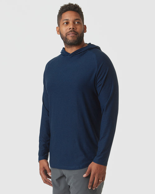 Deep Sea Blue Heather Active Hoodie