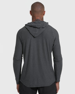 True ClassicSweat à capuche de sport gris anthracite chiné