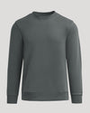 Carbon Fleece French Terry Pullover Crew Neck with ribbed cuffs and hem.