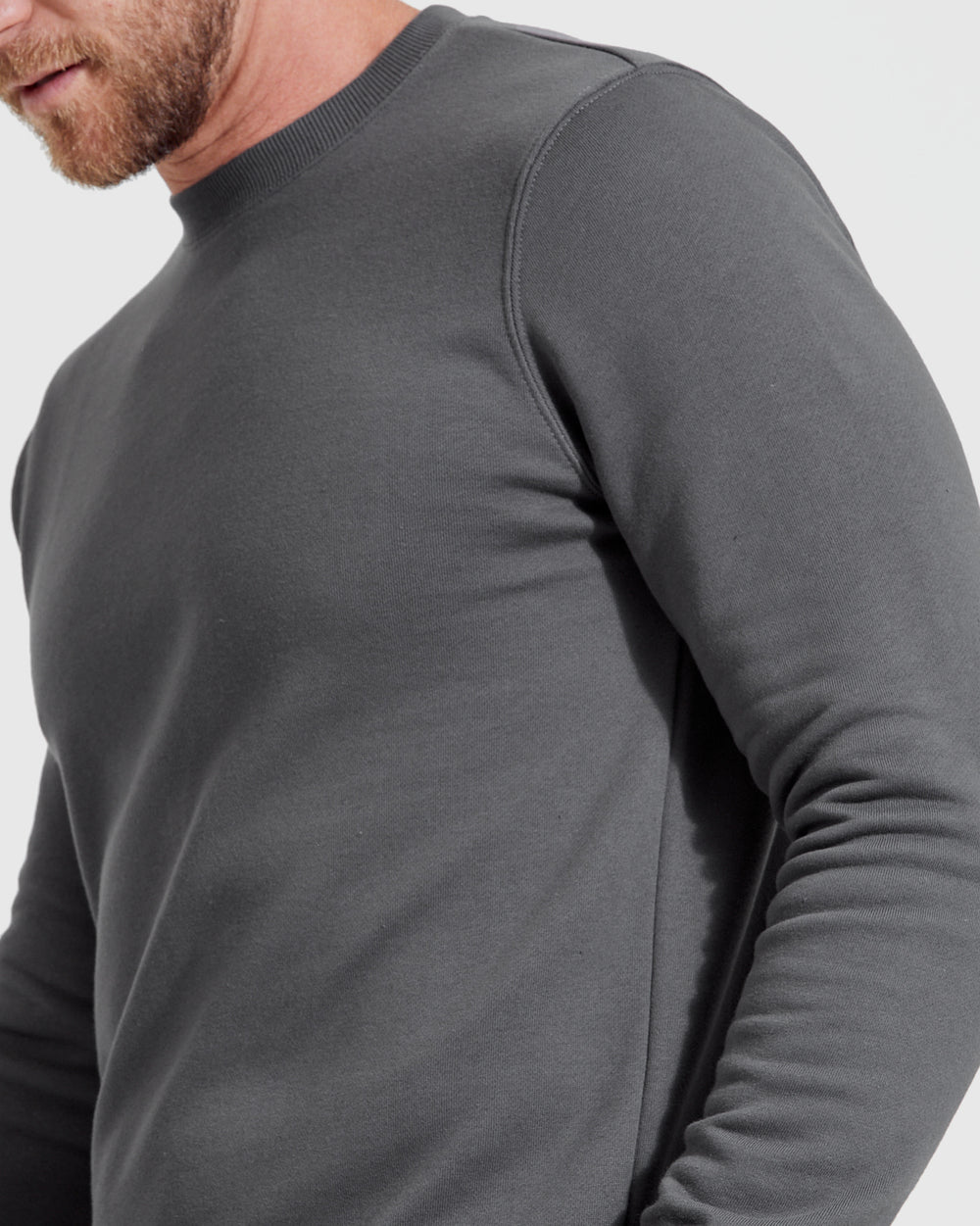 Carbon Fleece French Terry Pullover Crew Neck Sweatshirt