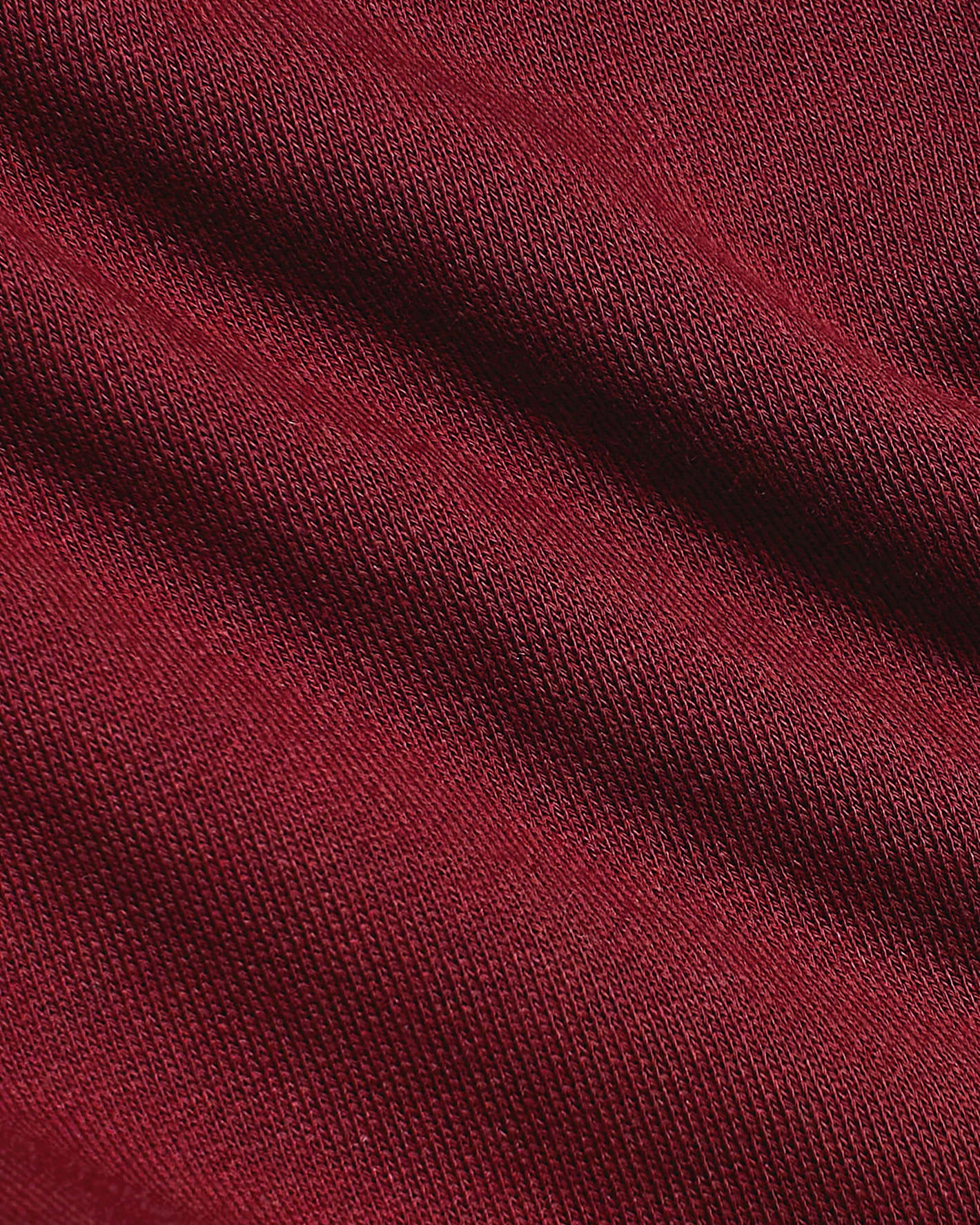 Dark Maroon Fleece French Terry Pullover texture close-up showing knit detail.