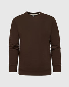 True ClassicDark Oak Fleece French Terry Pullover Crew Neck